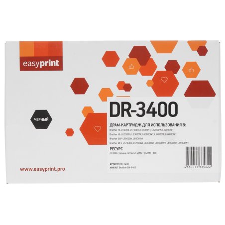 Драм-юнит NetProduct (N-DR-3400) для Brother HL-L5000/5100/5200/6250/6300/6400, 30K