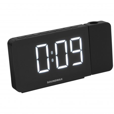 Радиобудильник SoundMax SM-1539(черный с белым)