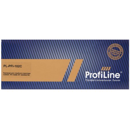 Картридж струйный ProfiLine PL-PFI-102C для принтеров Canon IPF510/IPF605/IPF610/IPF650/IPF655/IPF710/IPF750/IPF755/IPF760/IPF765 с чернилами Cyan