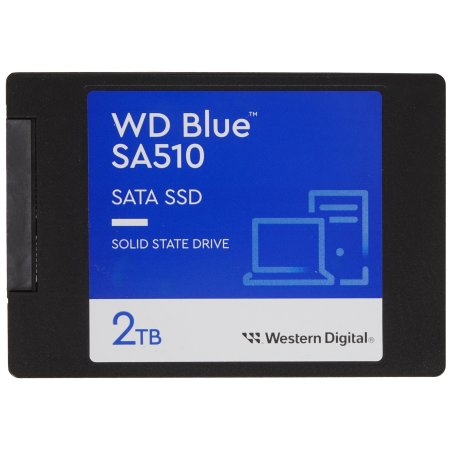Накопитель SSD WD 2Tb Blue Client SATA 2.5" 6Gb/s, 560/530, IOPS 95/84K, MTBF 1,75M, 3D NAND TLC, 500TBW, Retail (856315)