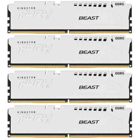 Оперативная память Kingston FURY Beast White EXPO, DDR5, 32Gb (1x32 GB), 6000 MHz, CL30, радиатор, белый