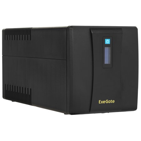 Источник бесперебойного питания ExeGate SpecialPro Smart LLB-1500.LCD.AVR.EURO.RJ 1500VA/950W, LCD, AVR, 4 евророзетки, RJ45/11, черный