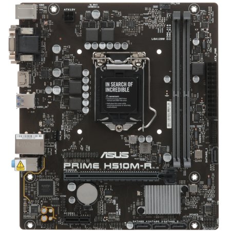 Материнская плата ASUS PRIME H510M-R-SI, LGA1200, Intel H510, 2xDDR4, 4xSATA, 1xPCIe 4.0 x16, 1xPCIe x1, 1xDVI-D, 1xHDMI, 1xVGA, 1x1Gb LAN, 2xUSB-A 5Gbps, 2xUSB-A, 3x3.5 мм, 7.1, PS/2, COM, LPT, mATX