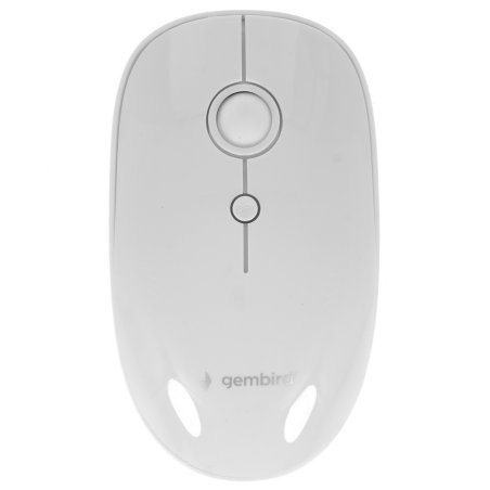 Мышь беспроводная Gembird MUSW-221-Y белый/желтый, 1600 dpi, радиоканал, USB, кнопки - 6