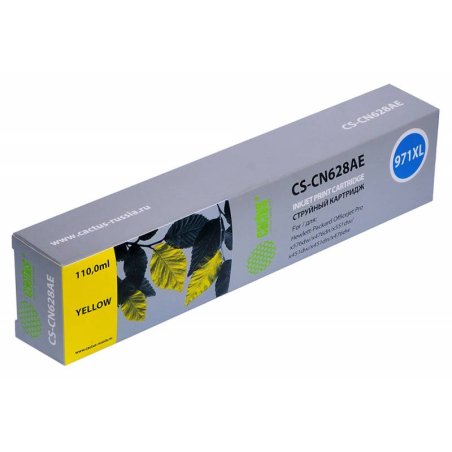 Картридж струйный Cactus CS-CN628AE 971XL желтый (110 мл) для HP Officejet Pro X476dw/X576dw/X451dw