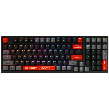 Клавиатура проводная A4Tech Bloody S98 (S98 RED) USB черный/красный