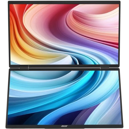 Монитор 15.6" Acer PM161QJbmiuux IPS 1920x1080, 60 Гц, 6 мс, 16:9, 250 кд/м², mini-HDMI, 2xUSB-C, 3.5 Jack, динамики (2x1 Вт), HDR10, FreeSync, черный