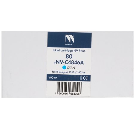 Картридж струйный NVPrint 80 (NV-C4846A) Cyan для HP DesignJet 1050c, 1055cm (400 мл)