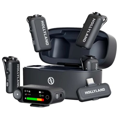 Микрофон Hollyland Lark MAX 2 Combo 4-Person Version (Space Gray, with Camera RX + USB-C RX)