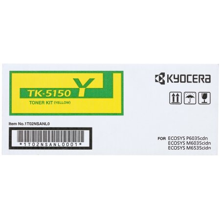 Картридж лазерный Kyocera TK-5150Y (1T02NSANL0) желтый для Kyocera P6035cdn/M6035cidn/M6535cidn 10000 стр.