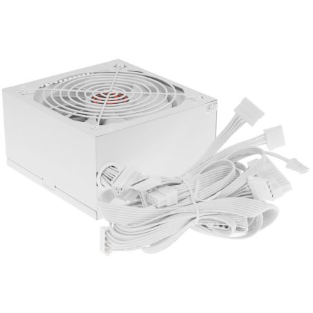 Блок питания Ginzzu PC700 14CM(Red) 80 PLUS black,APFC,24+4p,2 PCI-E(6+2), 7*SATA, 4*IDE,оплетка, кабель питания,цветная коробка