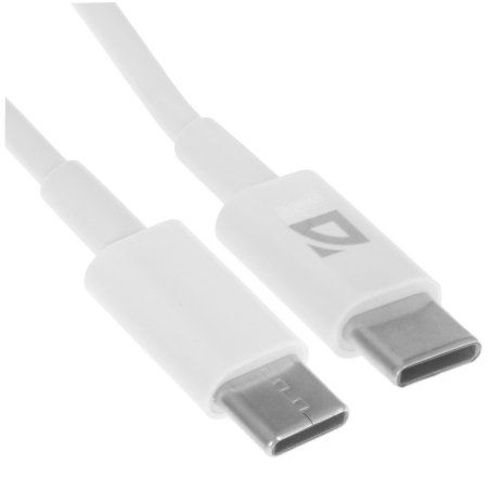 Кабель Defender USB F182 TypeC-TypeC 1м, 30 Вт, PD,TPE,белый
