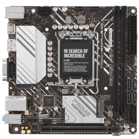 Материнская плата ASUS PRIME H610I-PLUS D4-CSM, LGA 1700, Intel H610, 2xDDR4, 4xSATA, 1xM.2 PCIe 3.0 x4, 1xPCIe 4.0 x16, 1xHDMI, 1xDP, 1xVGA, 2xUSB-A 3.2 Gen 1, 2xUSB-A 2.0, 1x 1Gb LAN, 3x3.5 мм, 7.1, Mini-ITX