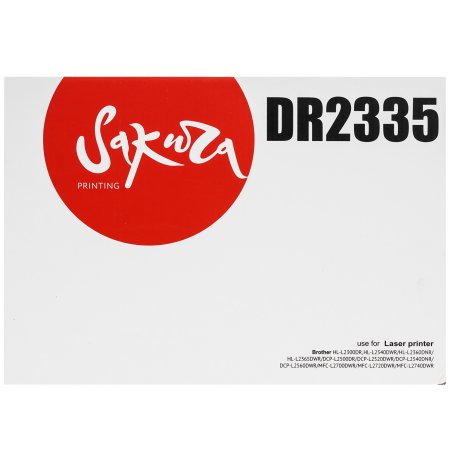Фотобарабан Sakura DR2335 для Brother HL-L2300DR, HL-L2340DWR, HL-L2360DNR, HL-L2365DWR, DCP-L2500DR, DCP-L2520DWR, DCP-L2540DNR, DCP-L2560DWR, MFC-L2700DWR, MFC-L2720DWR, MFC-L2740DWR, 12 000 к