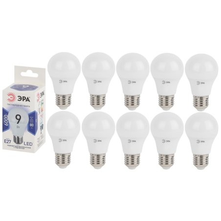 Лампа светодиодная ЭРА Б0032248 STD LED A60-9W-860-E27 9 Вт груша холодный дневной свет