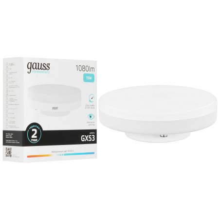 Лампа светодиодная LED Gauss Elementary GX53 15W 1080lm 4100K