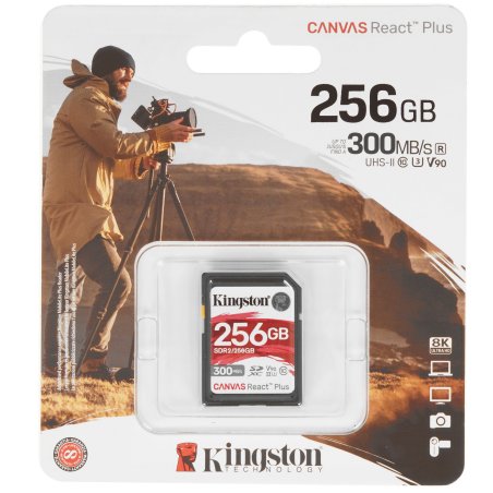 Флеш карта SDXC 256Gb Class10 Kingston SDR2/256Gb Canvas React Plus w/o adapter