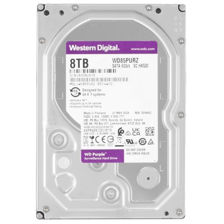 Жесткий диск Western Digital 8Tb Purple SATA III, 5640- rpm, 256Mb, 3.5"