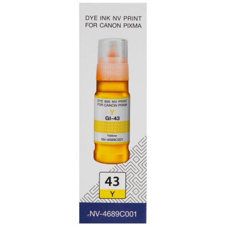Чернила NVPrint GI-43 Y (NV-4689C001) для Canon Pixma G540, G640 (70 мл) Yellow (в коробке) совместимые