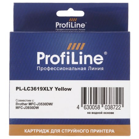 Картридж струйный ProfiLine PL-LC3619XLY для принтеров Brother MFC-J2330DW/J2730DW/J3530DW/J3930DW с чернилами Yellow