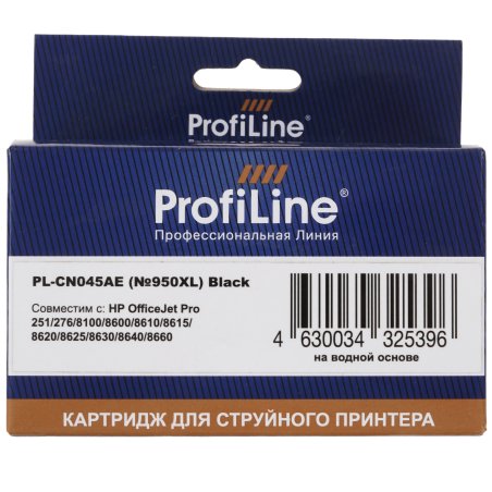 Картридж струйный ProfiLine PL-CN045AE №950XL для принтеров HP OfficeJet Pro 251dw/276dw/8100/8600/8610/8620e Black