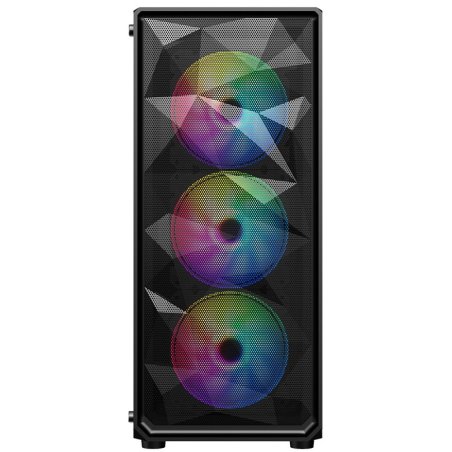 Компьютерный корпус 1STPLAYER FD3 Black/ATX/4x120мм LED fans inc./FD3-BK-4F1