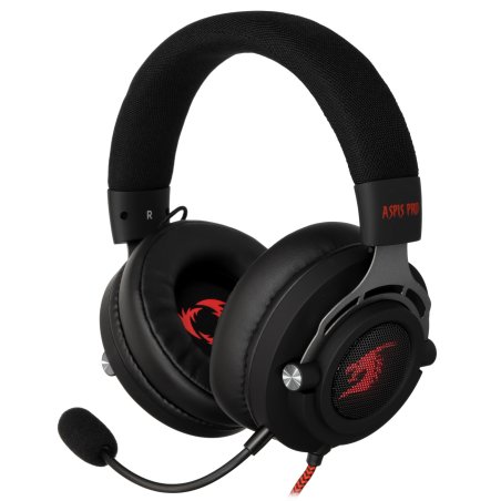 Гарнитура игровая Defender Aspis Pro, для компьютера и игровых консолей, накладные, черный/красный