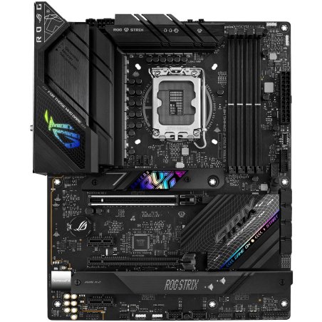 Материнская плата ASUS ROG STRIX B760-F GAMING WIFI, LGA 1700, Intel B760, 4xDDR5, 4xSATA, 3xM.2, 1xPCI-E 5.0 x16, 1xPCI-E 3.0 x4, 1xHDMI, 1xDP, 1x 2.5Gb LAN, 1xUSB-A 3.2 Gen 2, 6xUSB-A 3.2 Gen 1, 1xUSB-C 3.2 Gen 2x2, 5x3.5 мм, 7.1, Standard-ATX