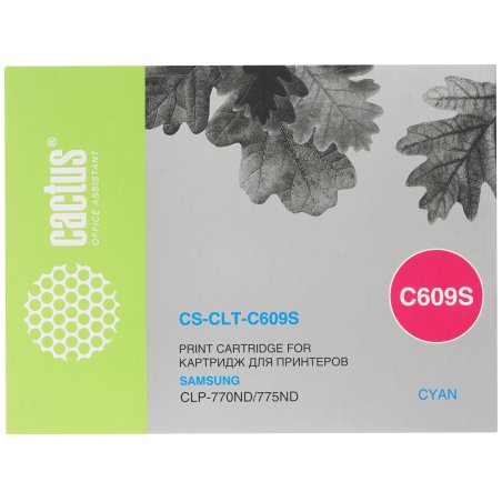 Картридж лазерный Cactus CS-CLT-C609S голубой (7000 стр.) для Samsung CLP 770/770ND/775/775ND