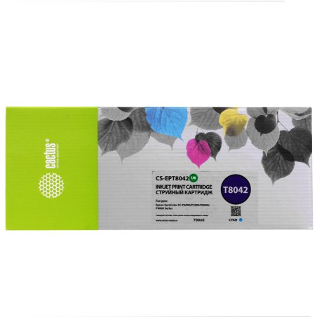 Картридж струйный Cactus CS-EPT8042 (T8042) голубой пигментный (700 мл) для Epson SureColor SC-P6000/7000/8000/9000