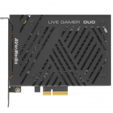Карта видеозахвата Avermedia Live Gamer DUO, PCI-Express x4 Gen 2, 2xHDMI, 2160p60 HDR, (GC573), RTL