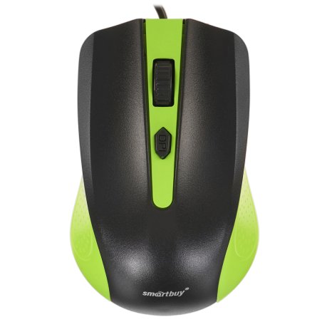 Мышь проводная Smartbuy ONE 352 зелено-черная SBM-352-GK