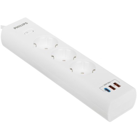 Сетевой фильтр Philips CHP4336WB/51, 3м, 3 розетки, белый