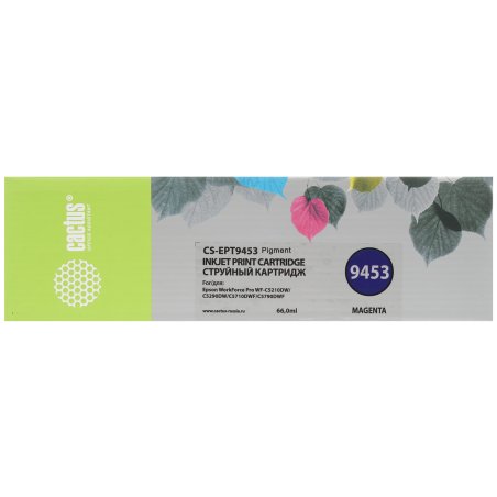 Картридж струйный Cactus CS-EPT9453 (T9453) пурпурный пигментный (66 мл) для Epson WF-C5290DW/C5790DW