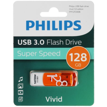 Флешка USB 128Gb PHILIPS VIVID3.0 128Gb, USB 3.0
