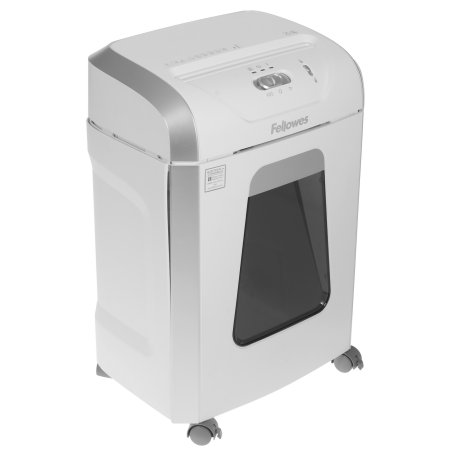 Шредер Fellowes PowerShred 15С белый (секр.P-4) фрагменты 15лист. 19лтр. скрепки скобы пл.карты