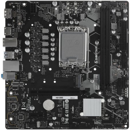 Материнская плата Biostar H610MS, LGA 1700, Intel H610, 2xDDR4, 4xSATA, 1xM.2, 1xPCIe 4.0 x16, 1xPCIe x1, 1xHDMI, 1xDP, 1x 1Gb LAN, 1xUSB-A 3.2 Gen 1, 4xUSB-A 2.0, 3x3.5 мм, 7.1, mATX
