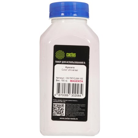 Тонер Cactus CS-TKYCUM-100 пурпурный флакон 100гр. для принтера Kyocera Color Universal