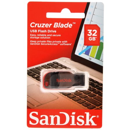 Флешка USB Sandisk 32Gb Cruzer Blade SDCZ50-032G-B35 USB 2.0 черный/красный