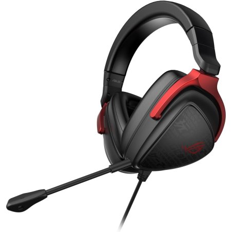 Гарнитура ASUS ROG Delta S Core чёрный-красный, проводная, 3.5 мм, съёмный микрофон, совместимость с PlayStation, Xbox