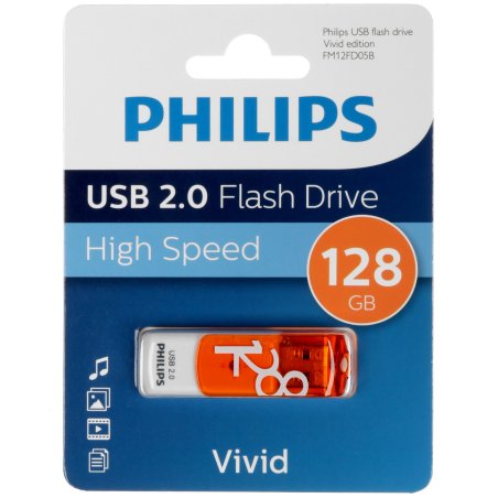 Флешка USB 128Gb PHILIPS VIVID2.0 128Gb, USB 2.0