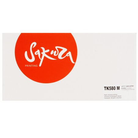 Картридж Sakura TK580M для Kyocera Mita FS-5150DN/5250DN, пурпурный, 2800 к.