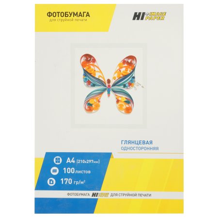 Бумага Hi-Black A21061 Фотобумага глянцевая односторонняя (Hi-image paper) A4, 170 г/м, 100 л. (H170-A4-100)