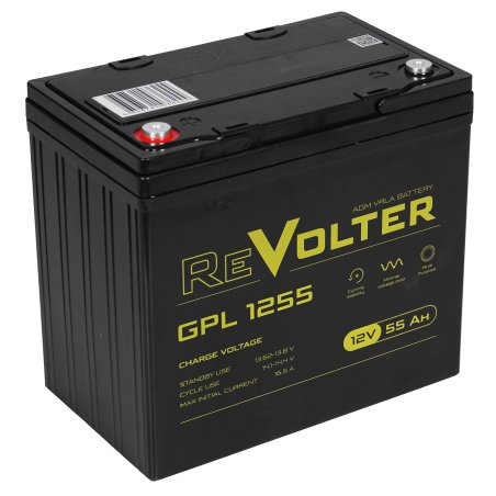 Аккумулятор 12В 55А.ч REVOLTER GPL 1255