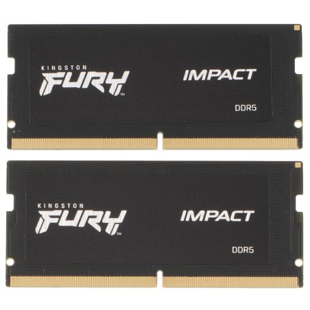 Оперативная память Kingston Fury Impact, DDR5, 32Gb (2x16 Gb), 4800 MHz, CL38, SO-DIMM