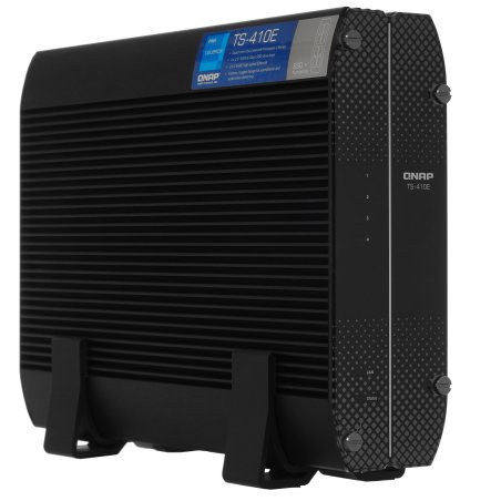 Сетевое хранилище SMB QNAP TS-410E-8G NAS fanless 4 2.5 SSD trays. Intel Celeron J6412 4-core 2.0-2.6 GHz, 8 Gb RAM (max), 2x2.5 GbE, 4xUSB 3.2 Gen 2 (10Gbps),1xHDMI
