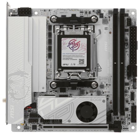 Материнская плата MSI MPG B850I EDGE TI WIFI, AM5, AMD B850, 2xDDR5, 2xSATA, 2xM.2, 1xPCIe 5.0 x16, 1xHDMI, 1x5Gb LAN, Wi-Fi 7, Bluetooth 5.4, 1xUSB-C 20Gbps, 3xUSB-A 10Gbps, 2xUSB-A 5Gbps, 2x3.5 мм, 7.1, Mini-ITX