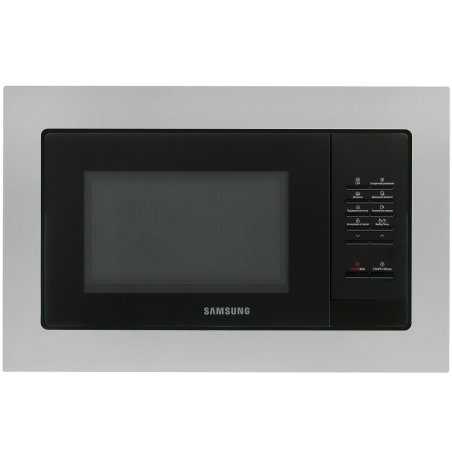 Микроволновая печь встраиваемая Samsung MS23A7013AT/BW серебристый/черный, 23 л, 1150 Вт, переключатели - кнопки