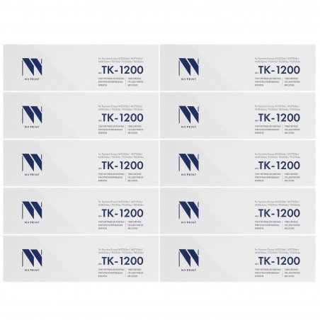 Картридж NVP совместимый NV-TK-1200-SET10 для Kyocera Ecosys M2235dn/ M2735dn/ M2835dw/ P2335d/ P2335dn/ P2335dw (3000k) (10 шт)