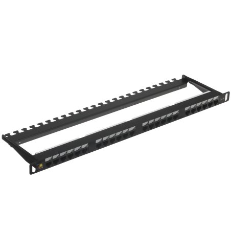 Патч-панель LANMASTER компактная 24 порта, UTP, кат.5E, 0.5U